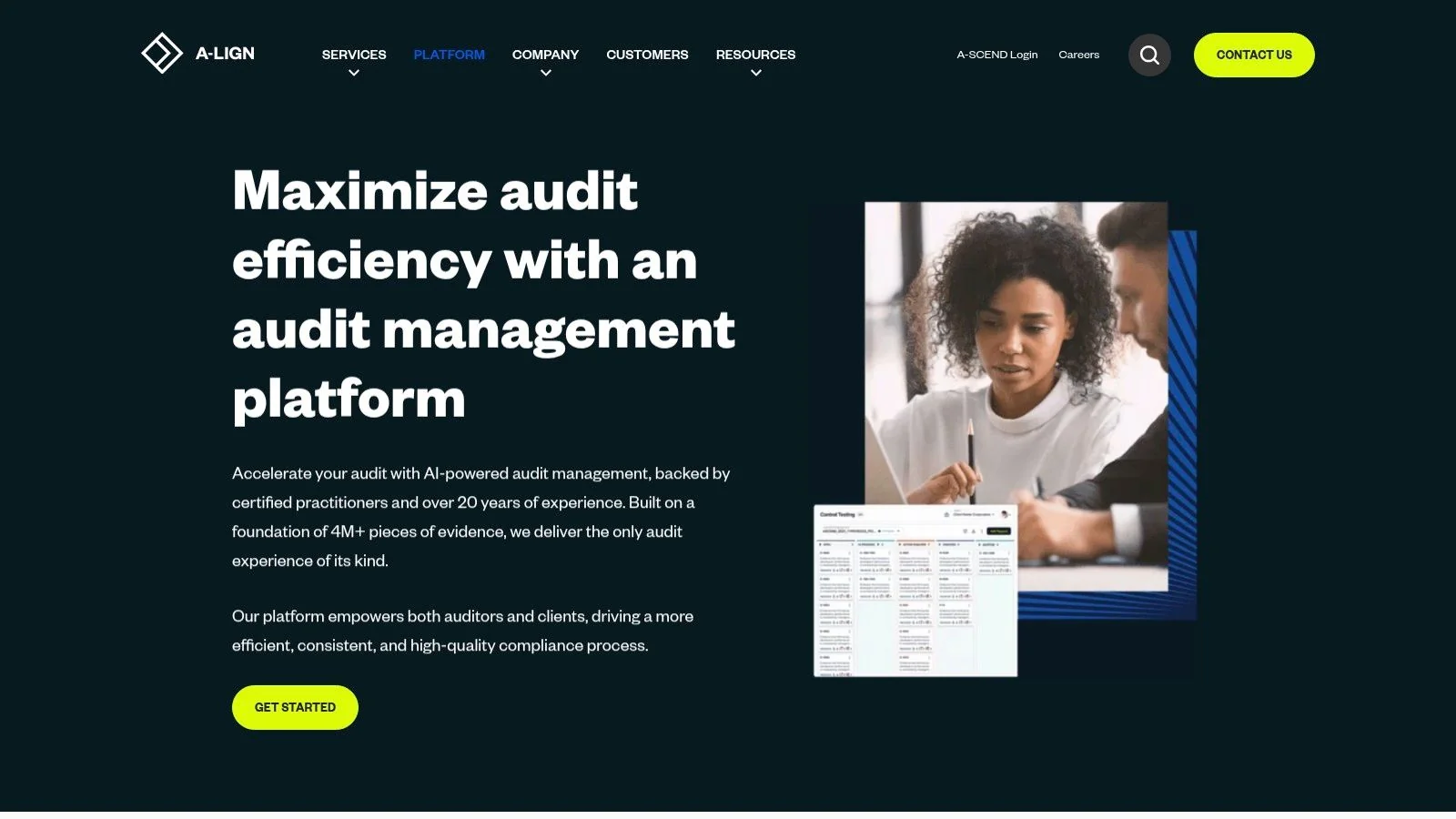 A-LIGN A-SCEND audit and compliance management platform for SOC 2