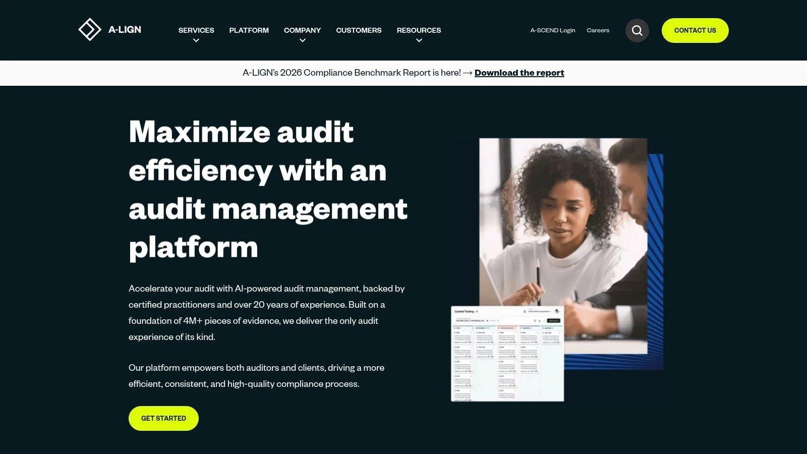 A-LIGN A-SCEND compliance automation and audit management platform for SOC 2